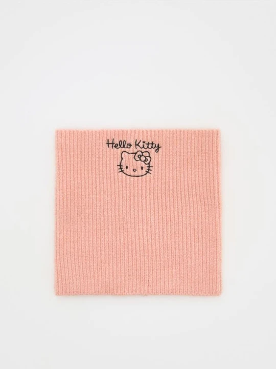 Zdjęcie produktu Reserved - Komin z haftem Hello Kitty - brzoskwiniowy