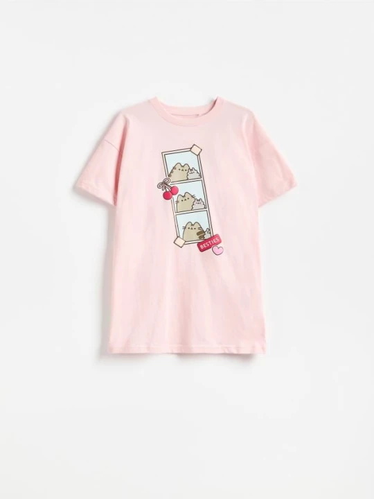 Zdjęcie produktu Reserved - Koszula nocna Pusheen - pastelowy róż