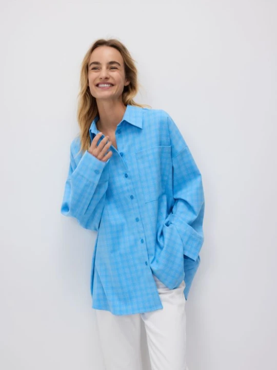 Zdjęcie produktu Reserved - Koszula oversize - jasnoniebieski