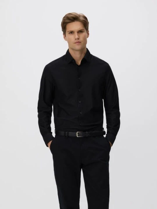 Zdjęcie produktu Reserved - Koszula slim fit z bawełną - czarny