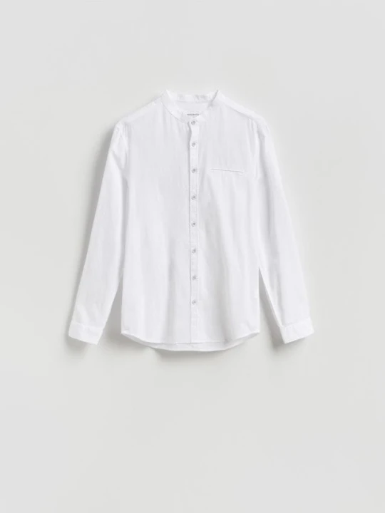 Zdjęcie produktu Reserved - Koszula slim fit z lnem - biały