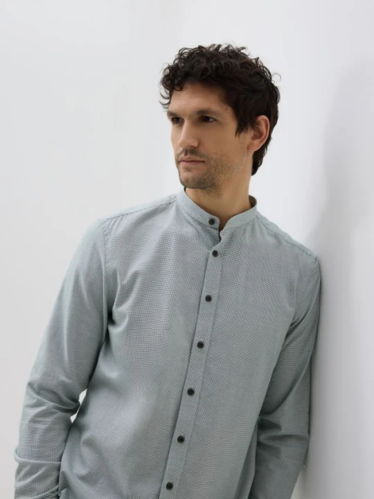 Zdjęcie produktu Reserved - Koszula slim fit ze stójką - zielony