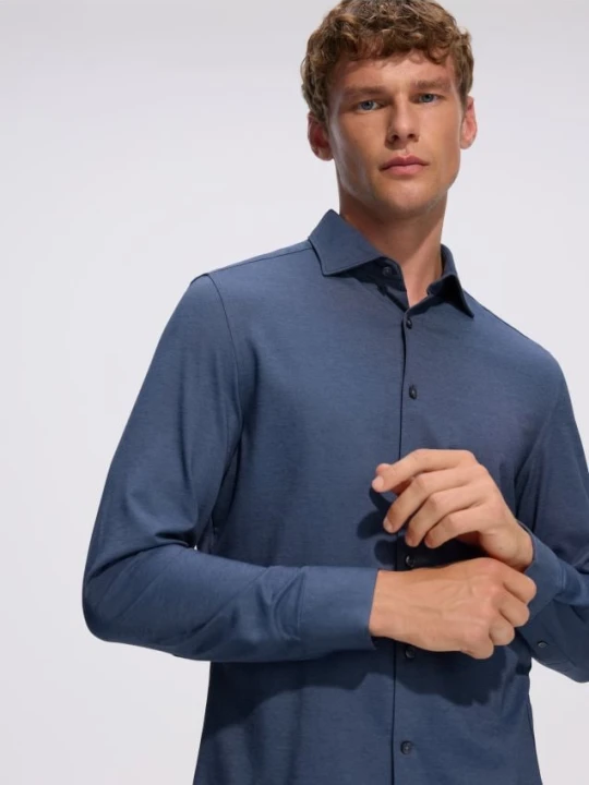 Zdjęcie produktu Reserved - Koszula slim fit z bawełną - granatowy