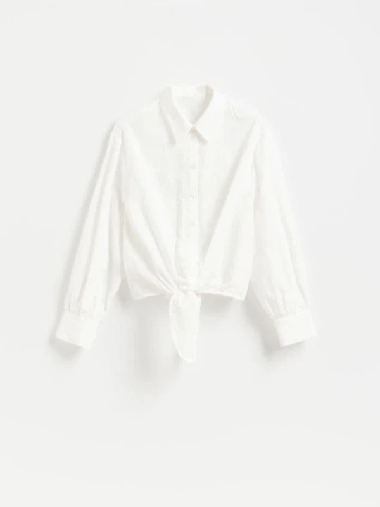 Zdjęcie produktu Reserved - Koszula z wiązaniem - biały