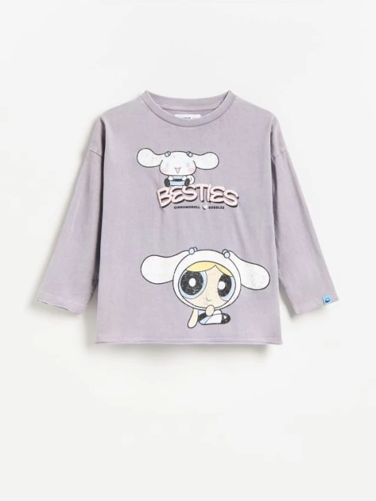 Zdjęcie produktu Reserved - Koszulka Hello Kitty and Friends x The Powerpuff Girls - lawendowy