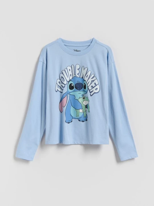 Zdjęcie produktu Reserved - Koszulka Lilo i Stitch - jasnoniebieski