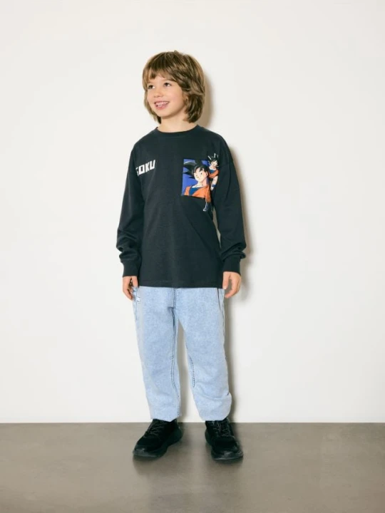Zdjęcie produktu Reserved - Koszulka longsleeve Dragon Ball Z - ciemnoszary