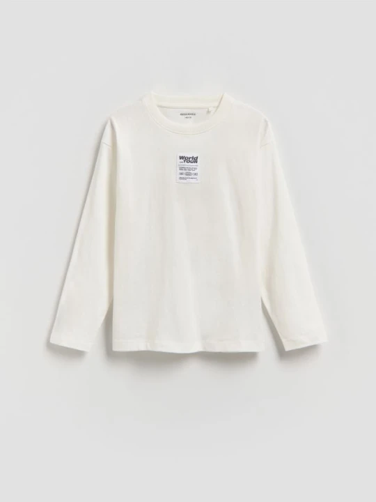 Zdjęcie produktu Reserved - Koszulka longsleeve - złamana biel