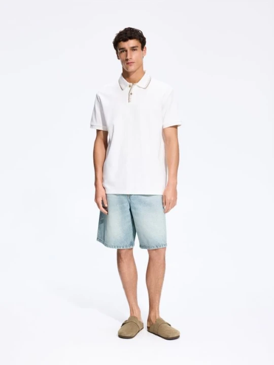 Zdjęcie produktu Reserved - Koszulka polo comfort fit - złamana biel
