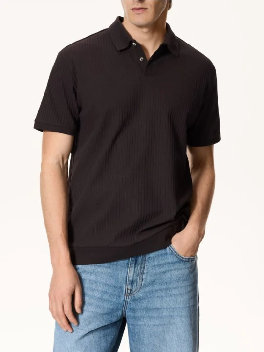 Zdjęcie produktu Reserved - Koszulka polo comfort w prążek - ciemnobrązowy