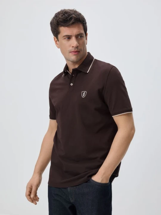 Zdjęcie produktu Reserved - Koszulka polo regular fit - ciemnobrązowy