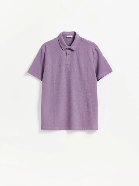 Zdjęcie produktu Reserved - Koszulka polo regular fit - ciemnofioletowy