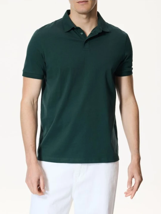 Zdjęcie produktu Reserved - Bawełniane polo regular fit - ciemnozielony