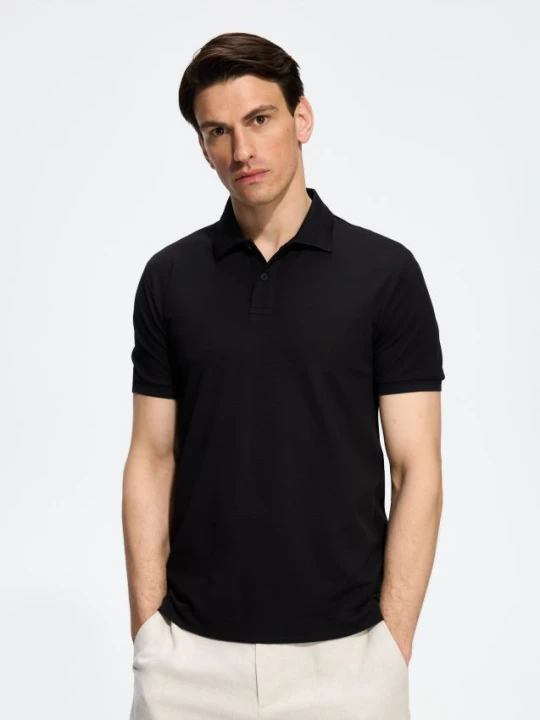 Zdjęcie produktu Reserved - Koszulka polo regular fit - czarny