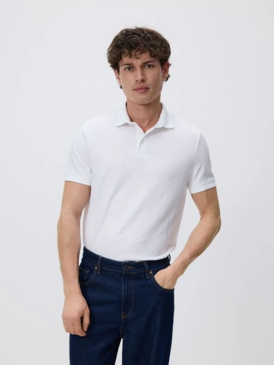 Zdjęcie produktu Reserved - Koszulka polo slim - biały