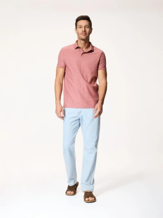 Zdjęcie produktu Reserved - Koszulka polo slim - brudny róż
