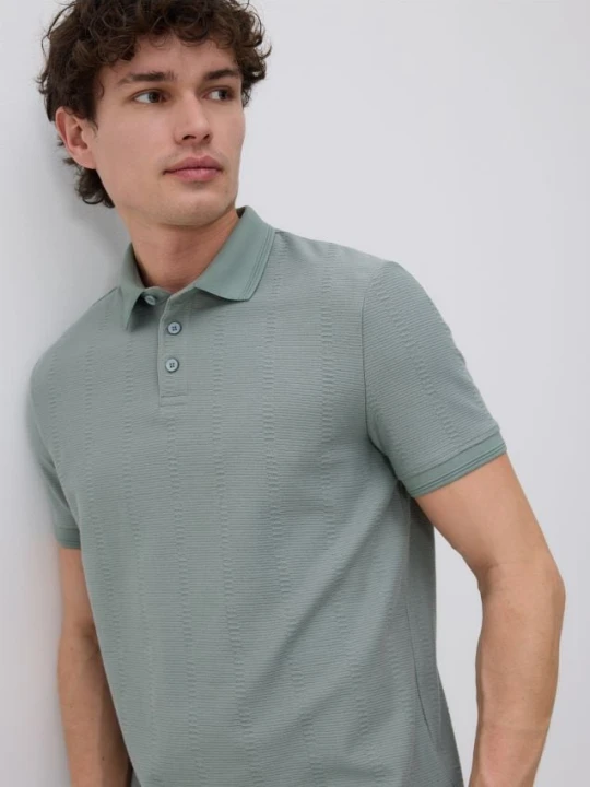 Zdjęcie produktu Reserved - Koszulka polo slim - jasny zielony
