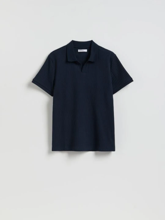 Zdjęcie produktu Reserved - Koszulka polo slim w prążek - granatowy