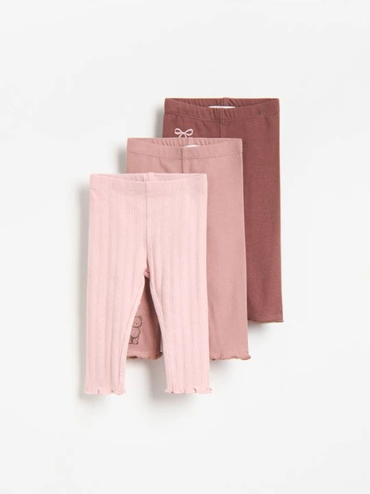 Zdjęcie produktu Reserved - Legginsy 3 pack - brudny róż