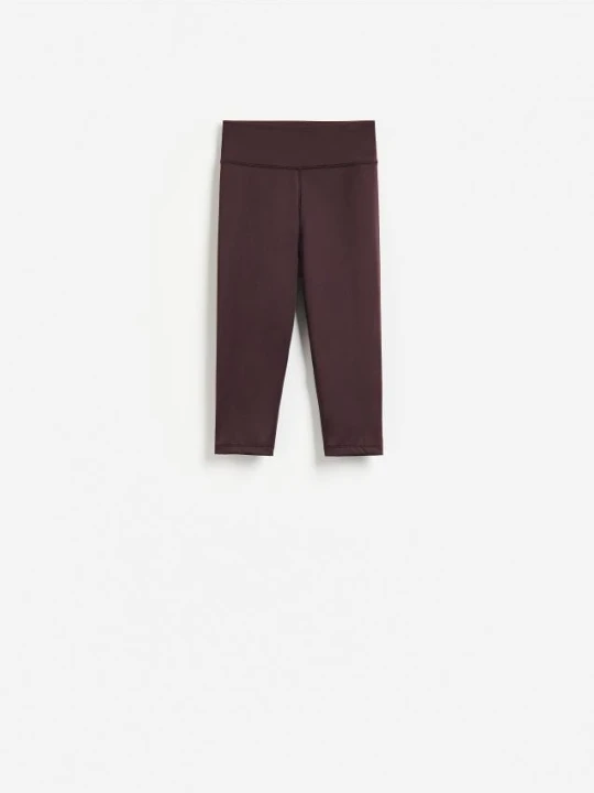 Zdjęcie produktu Reserved - Legginsy capri - ciemnofioletowy