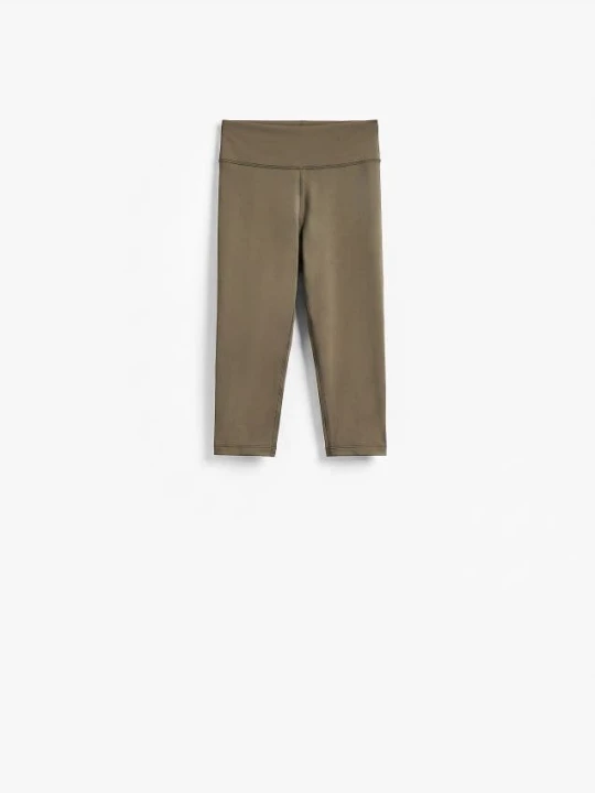 Zdjęcie produktu Reserved - Legginsy capri - ciemnozielony