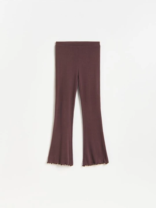 Zdjęcie produktu Reserved - Legginsy flare - mahoniowy