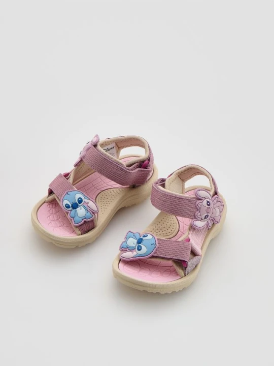 Zdjęcie produktu Reserved - Lekkie sandały Lilo i Stitch - pastelowy róż