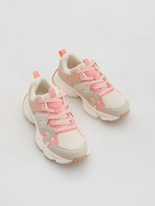 Zdjęcie produktu Reserved - Lekkie sneakersy z łączonych materiałów - beżowy