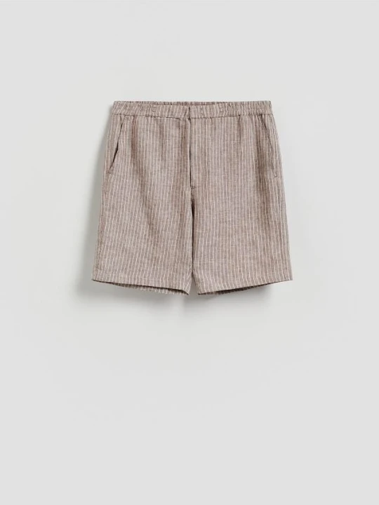 Zdjęcie produktu Reserved - Lniane szorty regular fit - wielobarwny