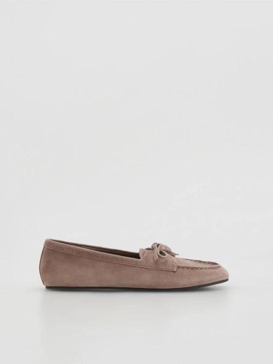 Zdjęcie produktu Reserved - Loafersy z owczej skóry - różowy