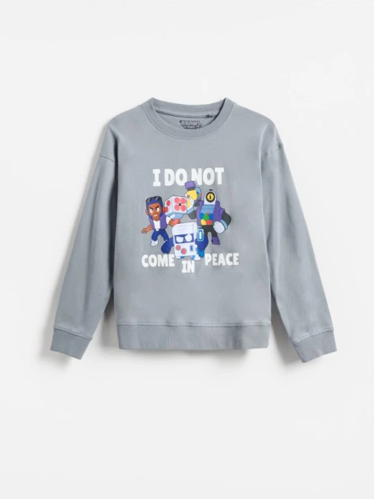 Zdjęcie produktu Reserved - Longsleeve Brawl Stars - ciemnoszary