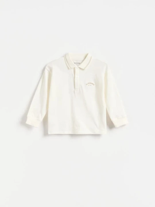 Zdjęcie produktu Reserved - Longsleeve polo - złamana biel