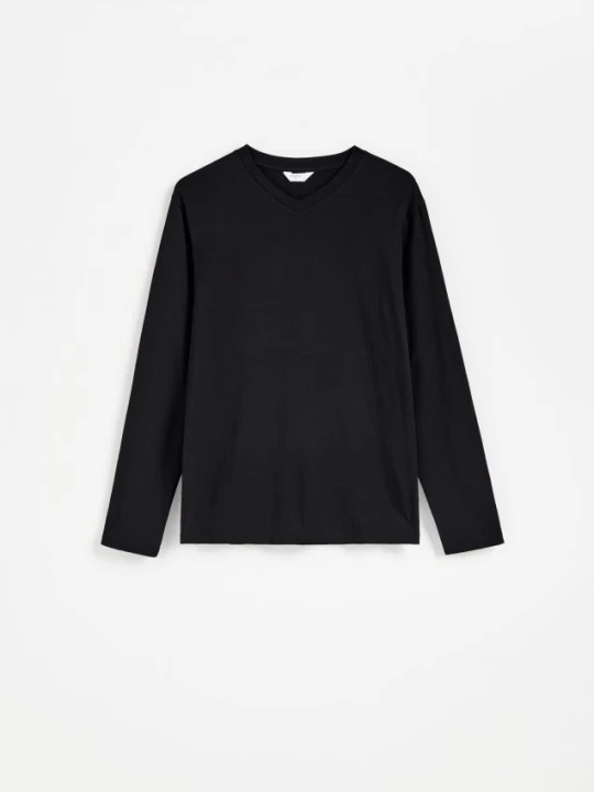 Zdjęcie produktu Reserved - Longsleeve slim fit - czarny