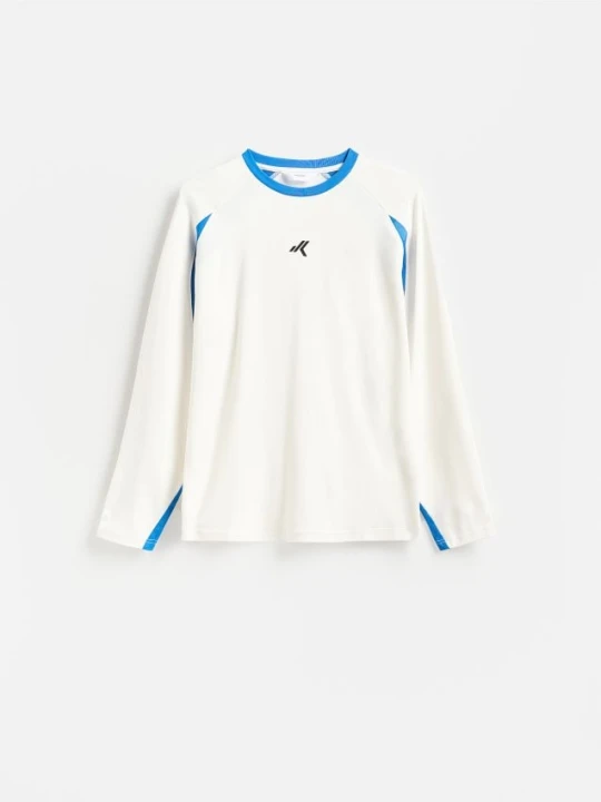 Zdjęcie produktu Reserved - Longsleeve z bawełną - biały