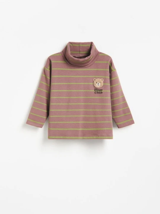 Zdjęcie produktu Reserved - Longsleeve z golfem - jasnofioletowy