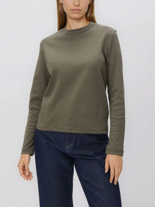 Zdjęcie produktu Reserved - Longsleeve z merceryzowanej bawełny - jasny zielony