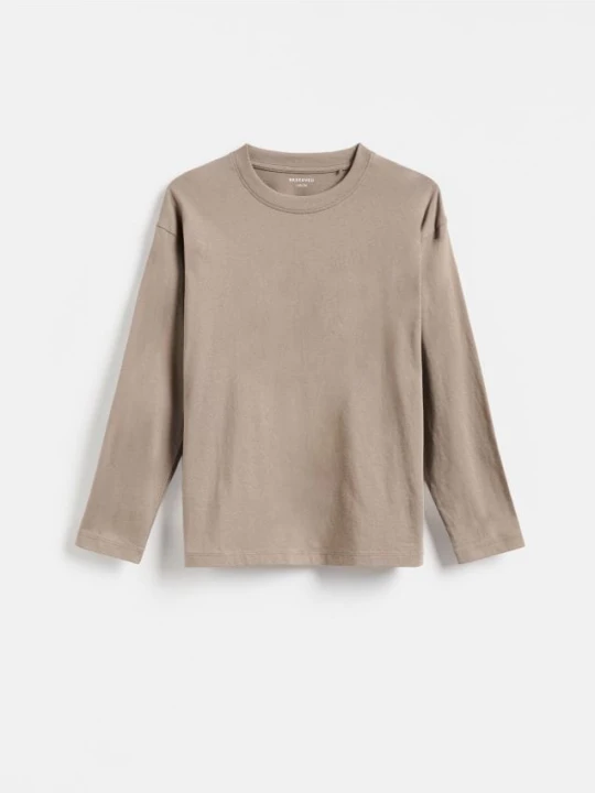 Zdjęcie produktu Reserved - Longsleeve z nadrukiem - brązowy