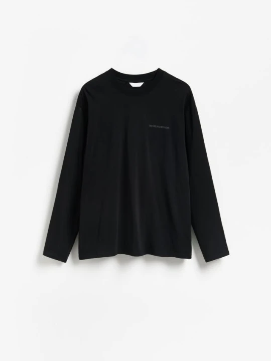 Zdjęcie produktu Reserved - Longsleeve z nadrukiem na plecach - czarny