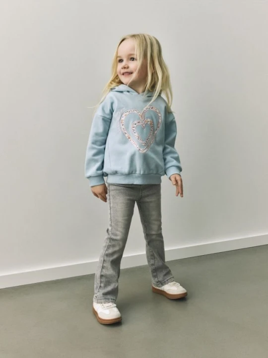 Zdjęcie produktu Reserved - Luźna bluza z kapturem - jasnoniebieski