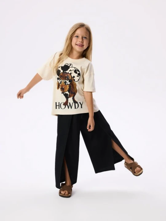 Zdjęcie produktu Reserved - Luźny t-shirt z nadrukiem - beżowy