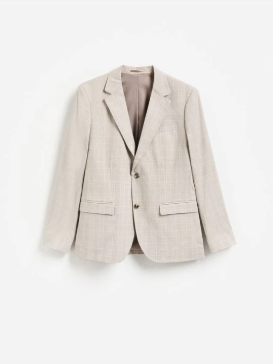 Zdjęcie produktu Reserved - Marynarka slim fit w kratę - brązowy