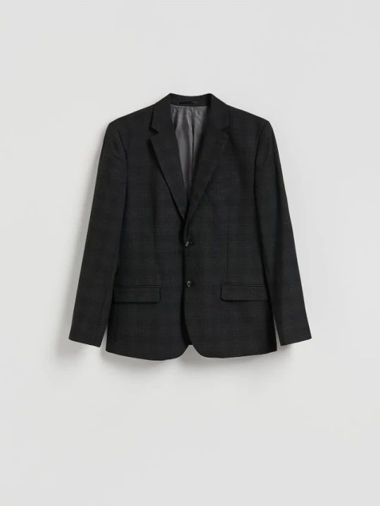 Zdjęcie produktu Reserved - Marynarka slim fit w kratę - czarny