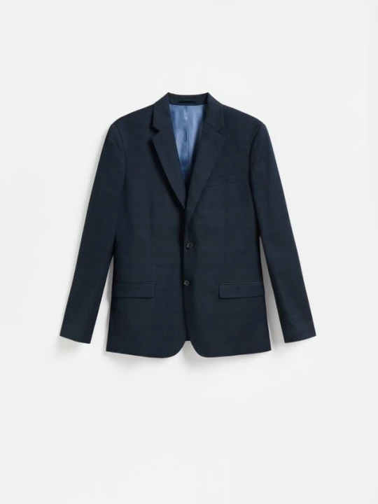 Zdjęcie produktu Reserved - Marynarka slim fit w kratę - granatowy
