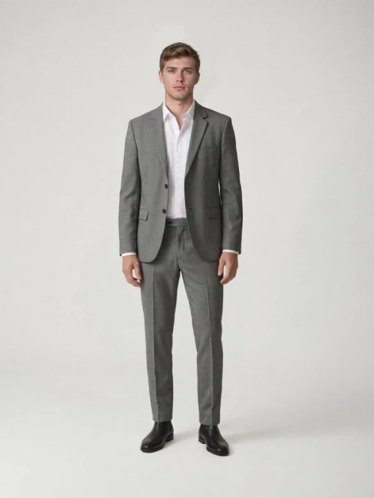 Zdjęcie produktu Reserved - Marynarka slim fit z dodatkiem wiskozy - ciemnoszary
