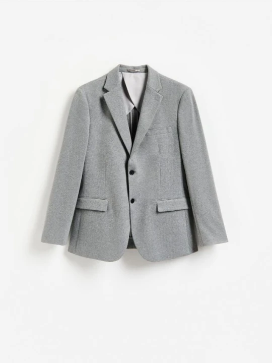 Zdjęcie produktu Reserved - Marynarka slim fit z dodatkiem wiskozy - szary