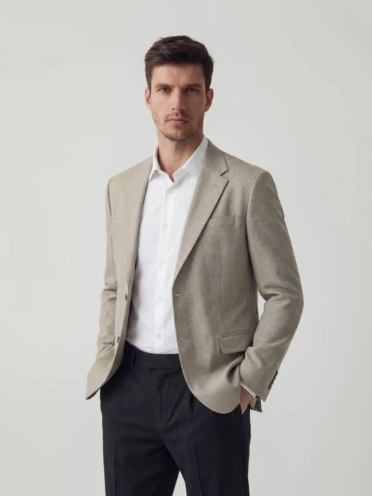 Zdjęcie produktu Reserved - Marynarka slim fit z domieszką wiskozy - szary