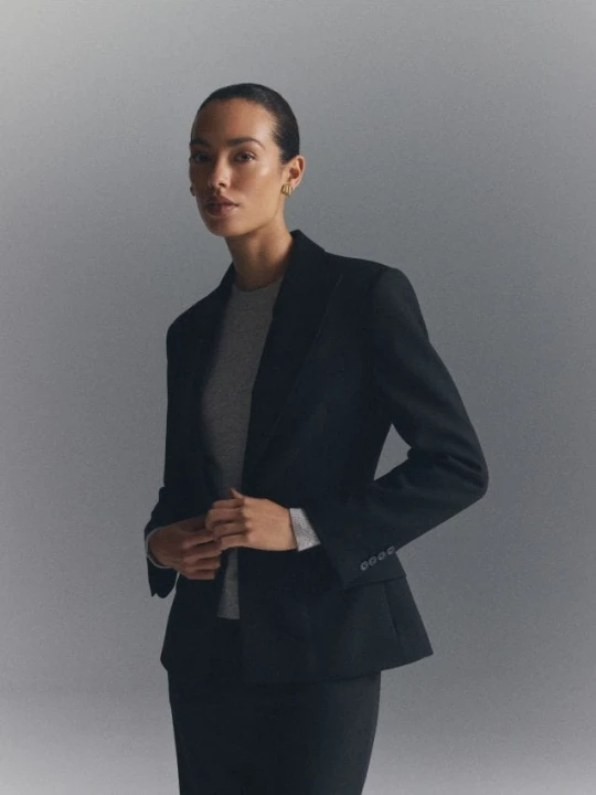 Zdjęcie produktu Reserved - Marynarka slim fit z wełną - czarny