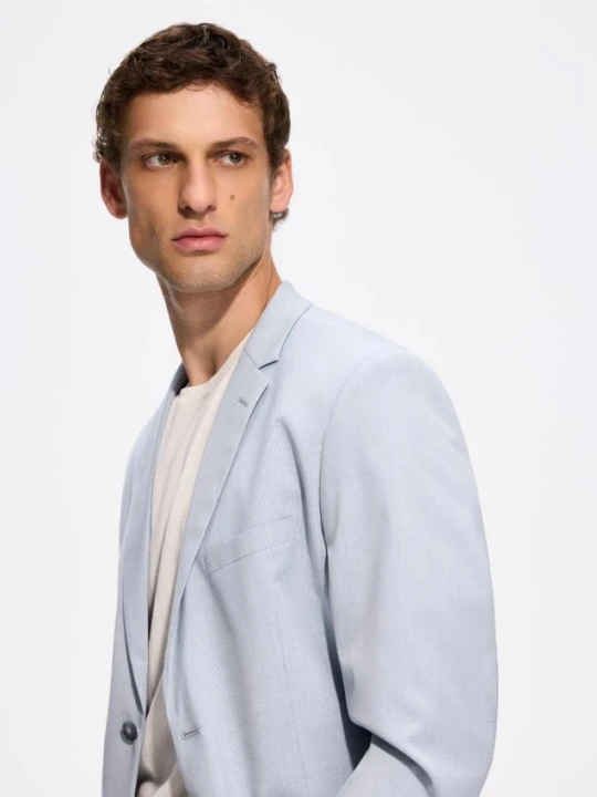 Zdjęcie produktu Reserved - Marynarka slim fit z wiskozą - jasnoniebieski
