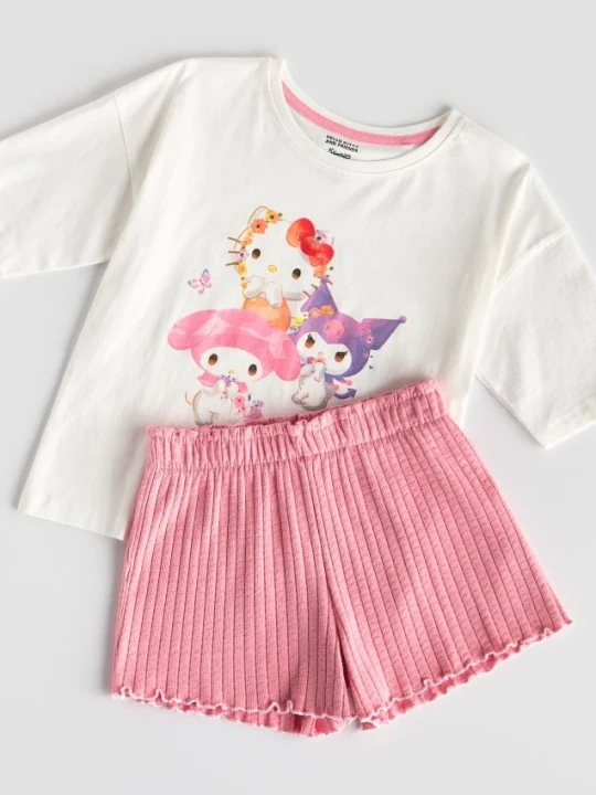 Zdjęcie produktu Reserved - Piżama Hello Kitty and Friends - złamana biel