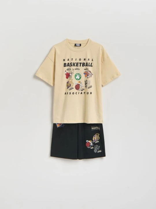 Zdjęcie produktu Reserved - Piżama NBA - kremowy